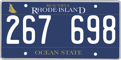 RI license plate 267698