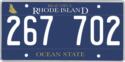 RI license plate 267702