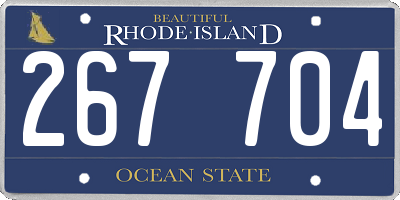 RI license plate 267704