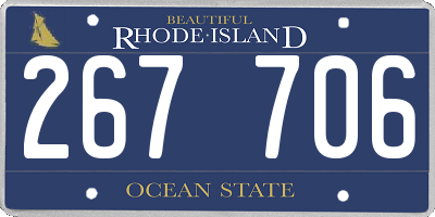 RI license plate 267706