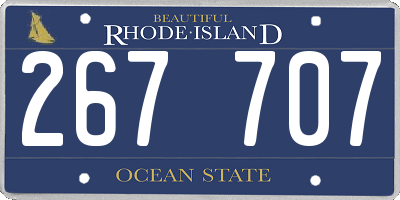 RI license plate 267707
