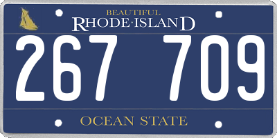 RI license plate 267709