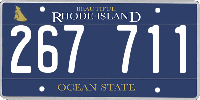 RI license plate 267711