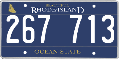 RI license plate 267713