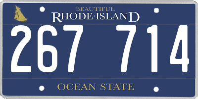 RI license plate 267714