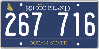 RI license plate 267716