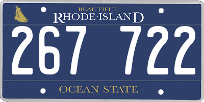 RI license plate 267722