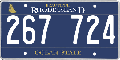 RI license plate 267724