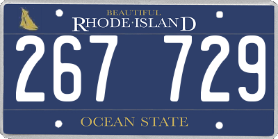 RI license plate 267729