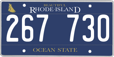RI license plate 267730