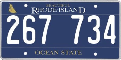 RI license plate 267734
