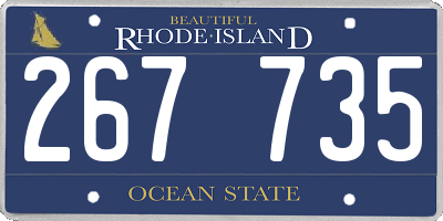 RI license plate 267735