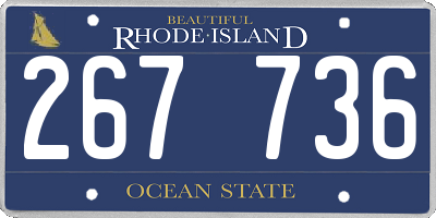 RI license plate 267736