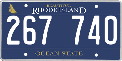 RI license plate 267740