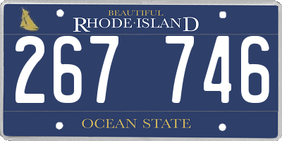 RI license plate 267746