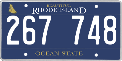 RI license plate 267748