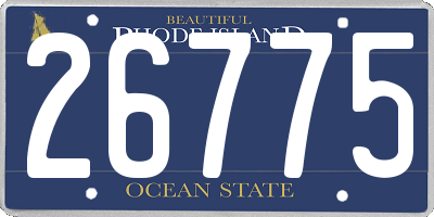 RI license plate 26775