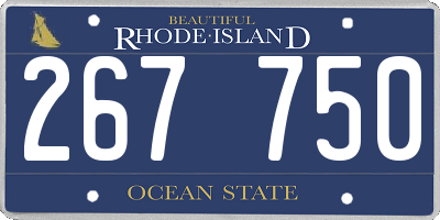 RI license plate 267750