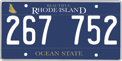 RI license plate 267752