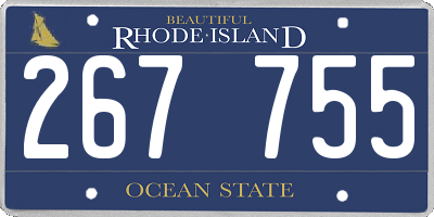 RI license plate 267755