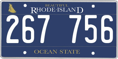 RI license plate 267756