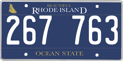 RI license plate 267763