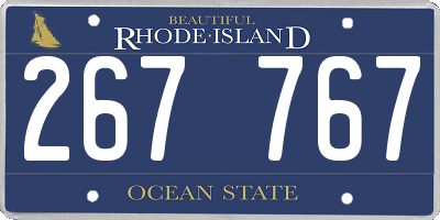 RI license plate 267767