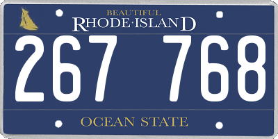 RI license plate 267768
