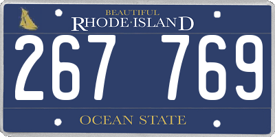 RI license plate 267769