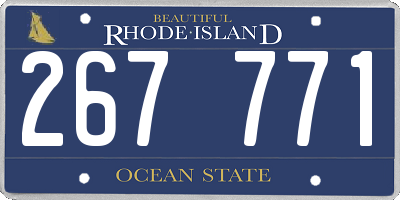 RI license plate 267771
