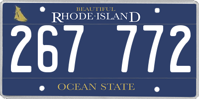 RI license plate 267772