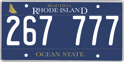 RI license plate 267777