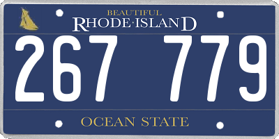 RI license plate 267779