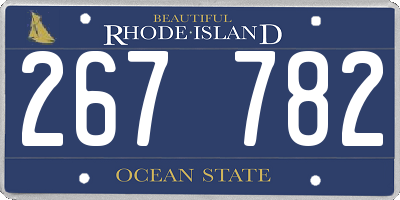 RI license plate 267782