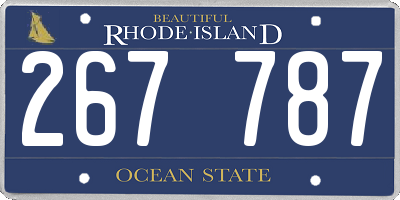 RI license plate 267787
