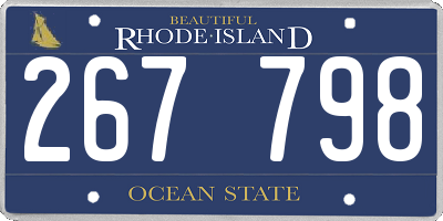 RI license plate 267798