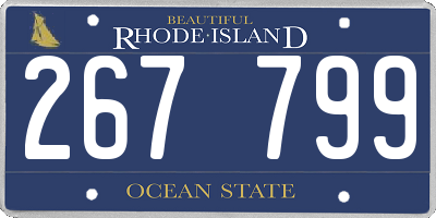 RI license plate 267799