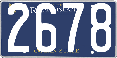 RI license plate 2678