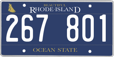 RI license plate 267801