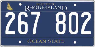 RI license plate 267802
