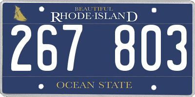 RI license plate 267803