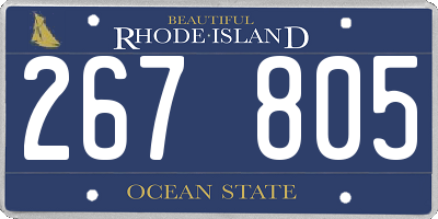 RI license plate 267805