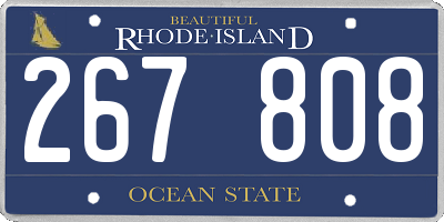 RI license plate 267808