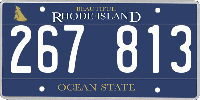 RI license plate 267813