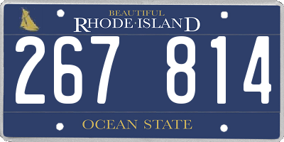RI license plate 267814