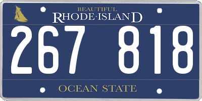 RI license plate 267818