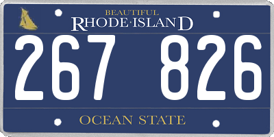 RI license plate 267826