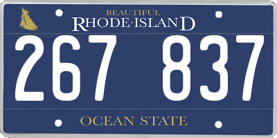 RI license plate 267837