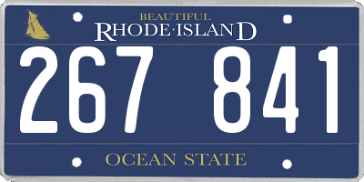 RI license plate 267841