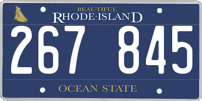 RI license plate 267845